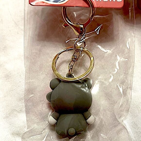 Sanrio Grey Hello Kitty Bear Keychain Bag Charm - Picture 2 of 2
